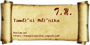 Tamási Mónika névjegykártya